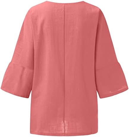 Vrhovi Plus Size ljetni Uskrsni print bluza s kratkim rukavima Bluza s okruglim vratom 3 od 4 rukava cvjetni Okrugli vrat