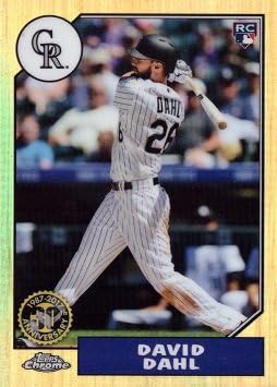 2017 Topps Chrome 1987 Dizajn 87T-24 David Dahl Baseball Rookie Card