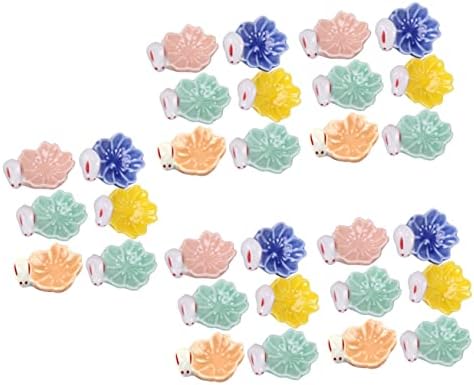 Nolitoy 30 PCS stoji cvijet nasumične vilice keramika odmor i za žlicu za slikanje stalke za ručavanje ukrasa u boji štapića odmor