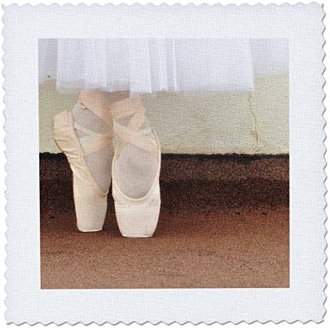 3-inčna balerina u pointe cipelama i romantičnoj tutu-kvadratni poplun od 6 do 6 inča