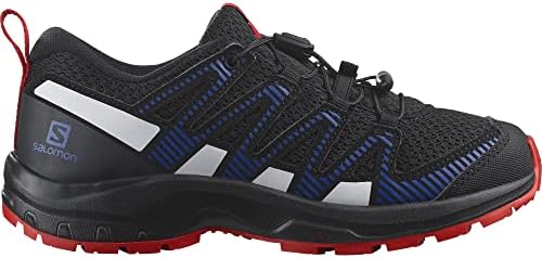 Salomon XA Pro V8 planinarska cipela, crna/lapis plava/vatreno crvena, 2 američki unisex mali dijete