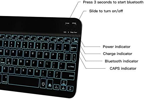 Tipkovnica BoxWave, kompatibilan sa BLU F91 5G - Bluetooth tipkovnica SlimKeys - s pozadinskim osvjetljenjem, prijenosni tipkovnica