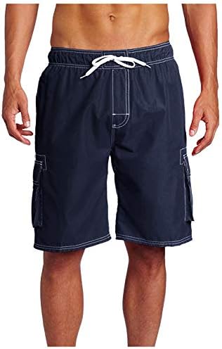Niuqi muške ploče kratke hlače kratke hlače dužine koljena Čvrsta boja Elastični pojas Mesh obloge Velcro Pocket