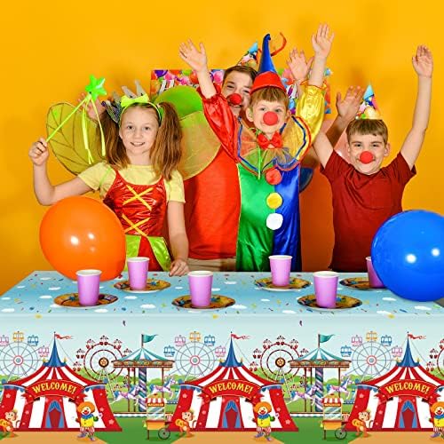 3 komada Cirkuski stolnjaci Plastični poklopac karnevalskog stola za stolove za pravokutnike karneval tematske zabave Dekoracije za