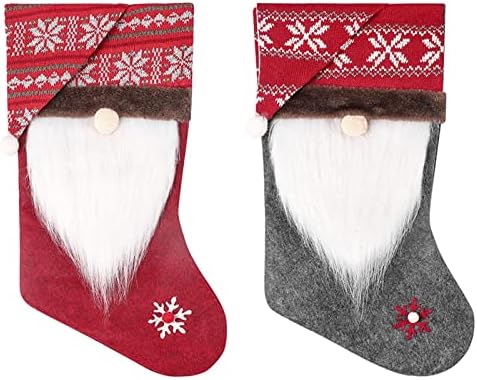Božićna čarapa poklon vrećica gnome bez lica bez lica božićni ukrasi božićni privjesak božićni ukrasi obojeni stakleni prozor