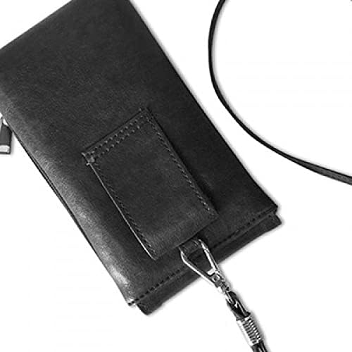 Ljubičasta pinto grane okrugle životinjske telefonske torbice za novčanik viseće mobilne vrećice crni džep