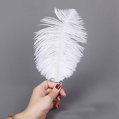 10 kom/lot 15-30 cm prirodno bijelo nojevo perje za rukotvorine u boji perjani vlak za zabave izrada nakita vjenčani ukras - 15-20