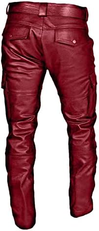 Hlače od umjetne kože muške Vintage hip hop hlače trendi Ležerne Stretch Steampunk duge hlače
