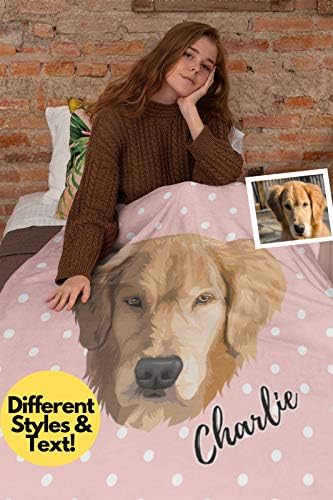 Prilagođena pokrivač za kućne ljubimce Sherpa 50 x 60 Fleece - pokrivač za kućne ljubimce - pokrivač za lice za kućne ljubimce - prilagođena