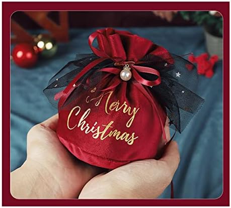 10 komada božićne torbe za djecu s ručkama male vrećice za slatkiše kutije za pakiranje božićne Torbe za rođendan Božićna zabava crno