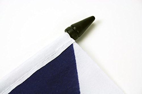 AZ FLAG Rhode Island stol zastava 4 '' X 6 '' - SAD STANOST Rhode Island Desk zastave 15 x 10 cm - Crni plastični štap i baza
