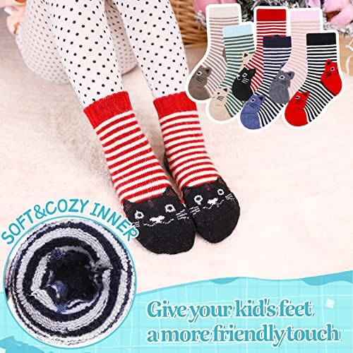EOCOM Dječje vunene čarape za dječake djevojčice toplo planinarska toplinska zima Ugodna mekana debela maljača Posada čarape za čizme