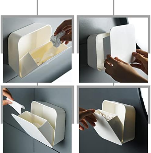 Upkoch desktop postolje radne površine 1 PC Makeup Pad Box Box za otpremnik kupaonice Kontejner Spremnik pamuka Round Rouds kutija