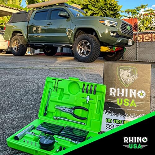 Komplet za popravak utikača Rhino USA -a Popravak probijanja i stavova s ​​lakoćom - Komplet za popravak probijanja ravnih guma za