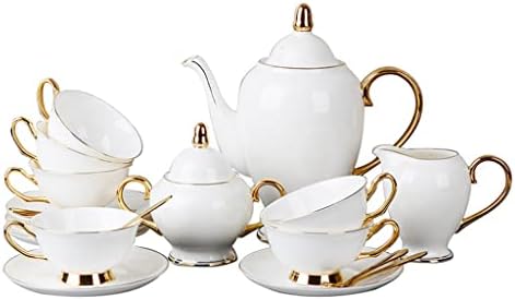 Ganfanren set za kavu set bijelog zlata porculan čaj napredni lonac šalica keramičke šalice zdjele vrha vrč vrha