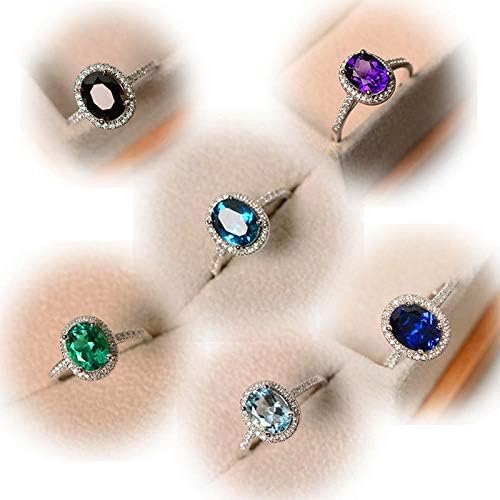 Moderan i prekrasan zaručnički prsten s ljubičastim zelenim plavim topazom od 925 srebra poklon za nakit