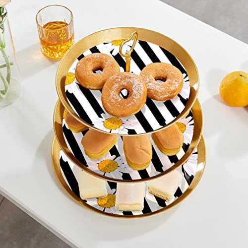 3 slojeva za deserte stalak za cupcake voćna ploča plastika za posluživanje zaslona za vjenčanje za rođendanski tuš čajanke ukrasi