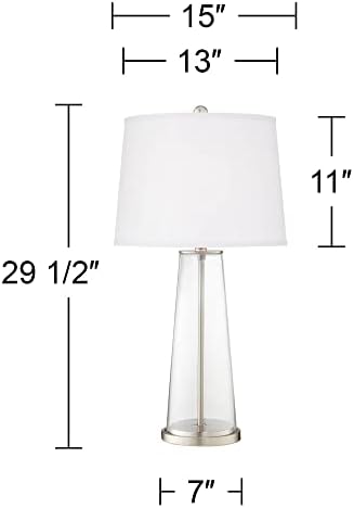 29 1/2 inča visoke moderne stolne svjetiljke set od 2 sužena stupa od fuksije ružičastog stakla jednostavni bijeli sjenilo za bubanj