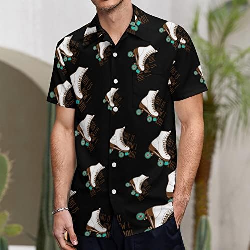 Ovako Rolle Roller kliza muške košulje s kratkim rukavima kratke rukave Havajske majice za ležerne plaže