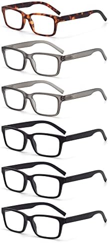 Increbill za čitanje naočala za muškarce, proljetne šarke Pravokutne čitatelje naočala, čisto leće računalne naočale