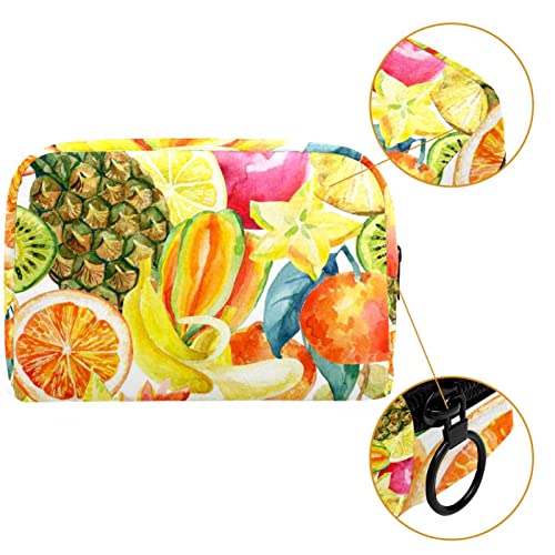 TBOUOBT Torba za šminkanje Torba kozmetička torbica torbica torbica s patentnim zatvaračem, tropska voća ananas pemegranatas naranče