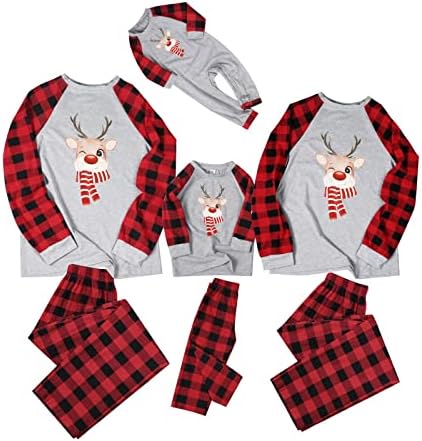 Obiteljski podudarni PJS set, božićna odjeća pidžama obiteljska odgovarajuća odjeća božićna pidžama padžama obitelj flann