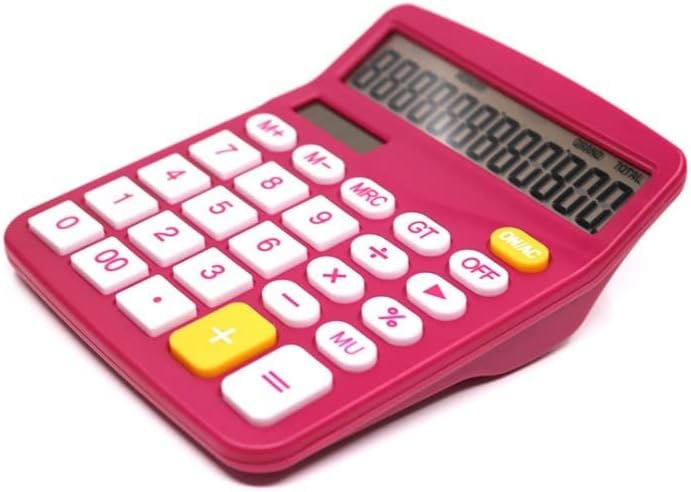 SXNBH 12 -znamenkasti kalkulator kalkulatora velikih gumba financijski poslovni računovodstveni alat Rose Crvena boja za poklon u uredskoj