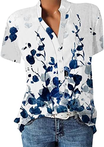 Ženska 2023. ljetna moda Basic Casual Slatka seksi izlazak tiskana plus košulja za košulje labave bluze