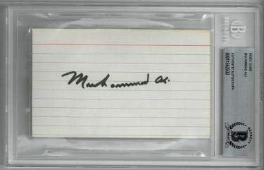 Muhammad Ali potpisao je vintage posjetnicu veličine 3-po-5cm / cut - in-in / in 00011662933 s natpisima-boks - boksački izrezani