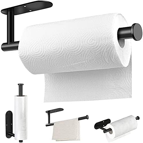 Držač papirnatih ručnika BBC zidni, samoljepljivi ili bušeni ispod kuhinjskog ormarića 13,2-inčni stalak za papirnate ručnike od nehrđajućeg