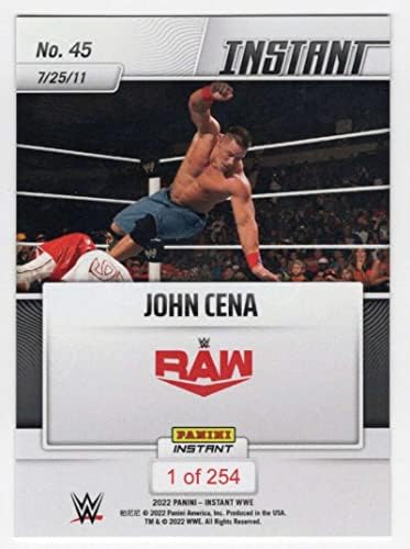 John Cena 2022 Panini Instant WWE premijera Prigodni set /25445 RAW COND WRESTLING