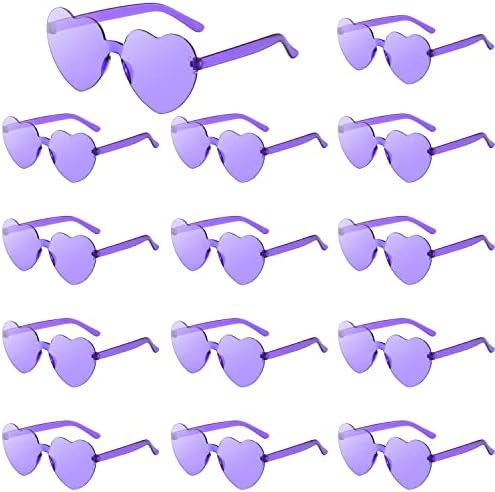 ; 14 pari sunčanih naočala u obliku srca za žene prozirne sunčane naočale u obliku srca voluminozno zabavno pakiranje sunčanih naočala